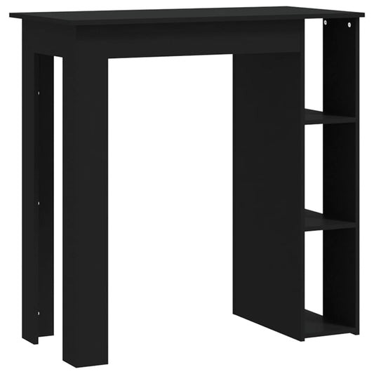 Barbord med hylle svart 102x50x103,5 cm konstruert tre - DMF Handel