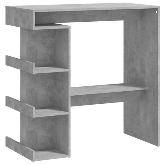 Barbord med oppbevaring betonggrå 100x50x101,5cm konstruert tre - DMF Handel