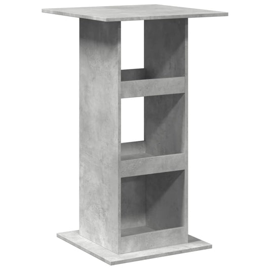 Barbord med oppbevaring betonggrå 60x60x102 cm konstruert tre - DMF Handel