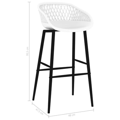 Barstoler 2 stk hvit - DMF Handel