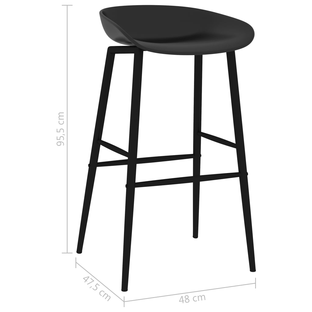 Barstoler 2 stk svart - DMF Handel