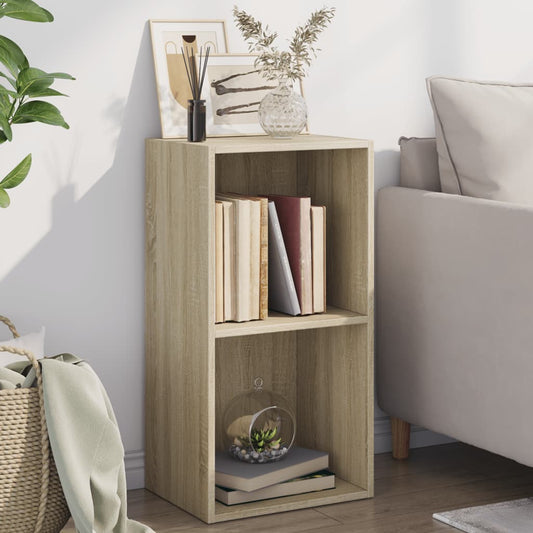 Bokhylle 2 nivåer sonoma eik 40x30x76,5 cm konstruert tre - DMF Handel