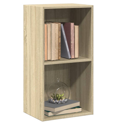 Bokhylle 2 nivåer sonoma eik 40x30x76,5 cm konstruert tre - DMF Handel