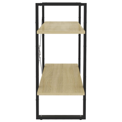 Bokhylle 2 nivåer sonoma eik 80x30x70 cm konstruert tre - DMF Handel