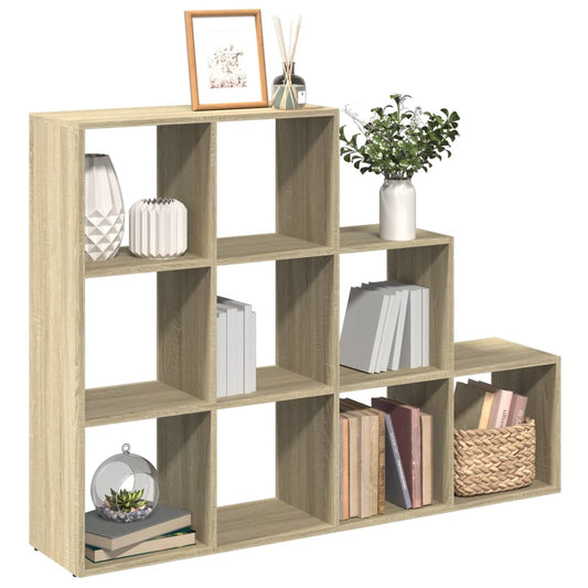 Bokhylle 3 etasjer sonoma eik 137,5x29x103,5 cm konstruert tre - DMF Handel