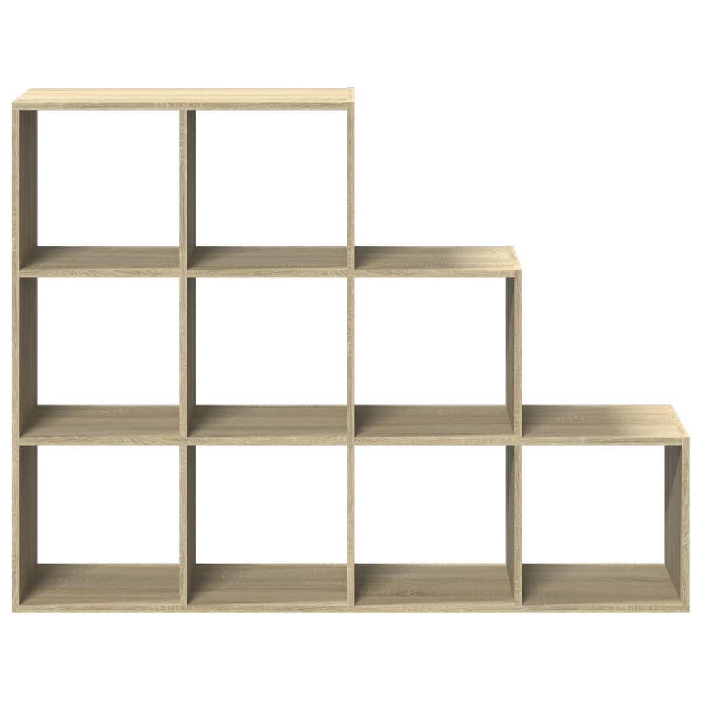 Bokhylle 3 etasjer sonoma eik 137,5x29x103,5 cm konstruert tre - DMF Handel