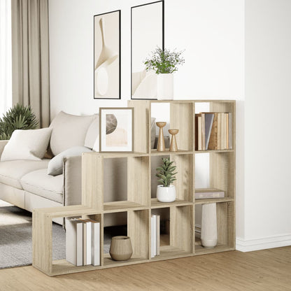Bokhylle 3 etasjer sonoma eik 137,5x29x103,5 cm konstruert tre - DMF Handel