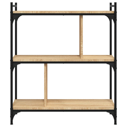 Bokhylle 3 etasjer sonoma eik 76x32x88 cm konstruert tre - DMF Handel