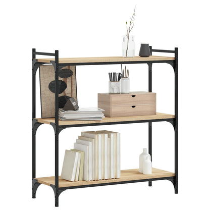 Bokhylle 3 etasjer sonoma eik 80x30x86 cm konstruert tre - DMF Handel