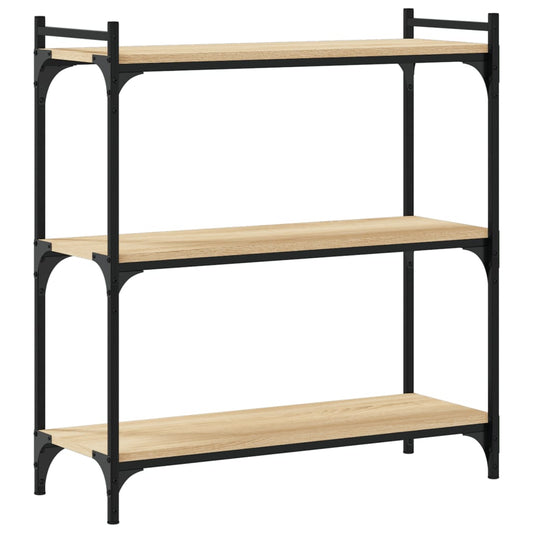 Bokhylle 3 etasjer sonoma eik 80x30x86 cm konstruert tre - DMF Handel