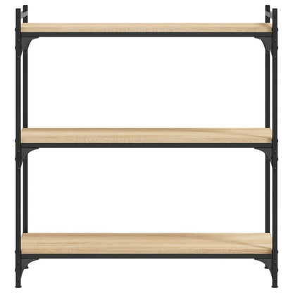 Bokhylle 3 etasjer sonoma eik 80x30x86 cm konstruert tre - DMF Handel