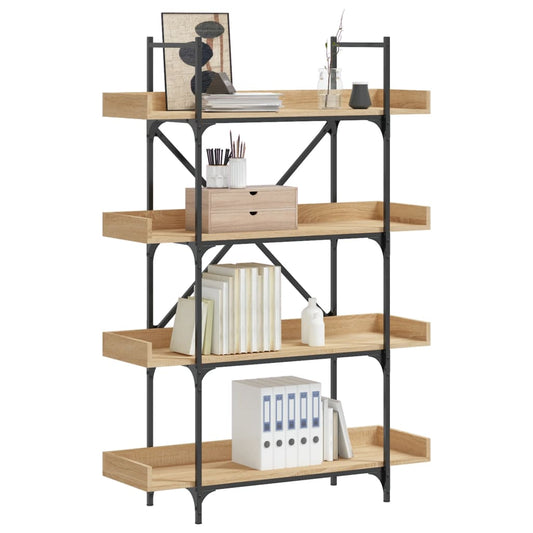 Bokhylle 4 etasjer sonoma eik 100x33x145,5 cm konstruert tre - DMF Handel