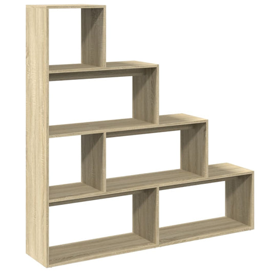 Bokhylle 4 etasjer sonoma eik 143,5x29x143,5 cm konstruert tre - DMF Handel