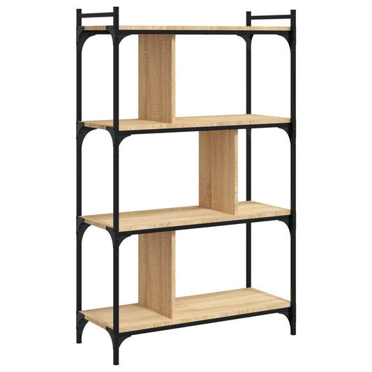 Bokhylle 4 etasjer sonoma eik 76x32x123 cm konstruert tre - DMF Handel