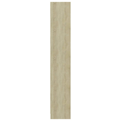 Bokhylle 4 nivå hvit og sonoma eik 40x24x142 cm konstruert tre - DMF Handel