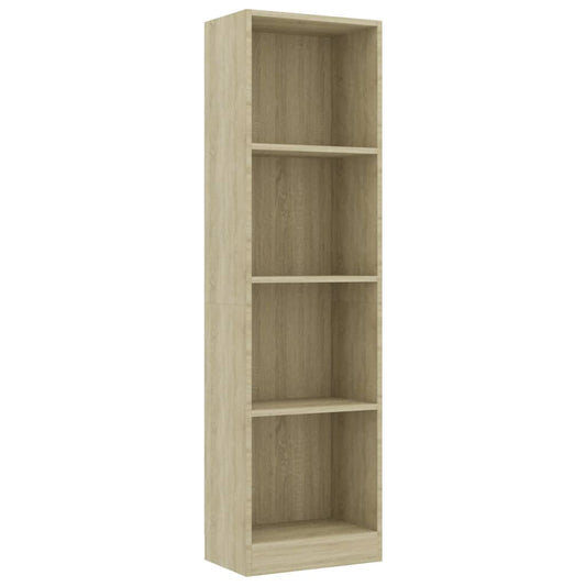 Bokhylle 4 nivå sonoma eik 40x24x142 cm konstruert tre - DMF Handel