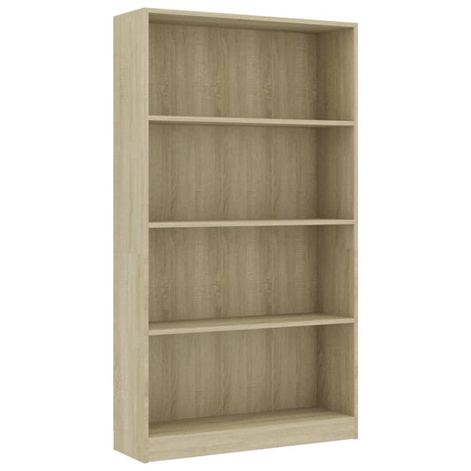 Bokhylle 4 nivå sonoma eik 80x24x142 cm konstruert tre - DMF Handel