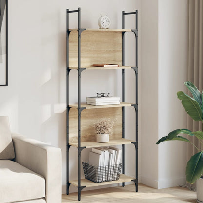 Bokhylle 5 etasjer sonoma eik 60,5x24x166,5 cm konstruert tre - DMF Handel