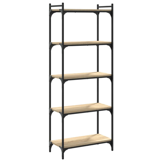 Bokhylle 5 etasjer sonoma eik 60x30x154 cm konstruert tre - DMF Handel