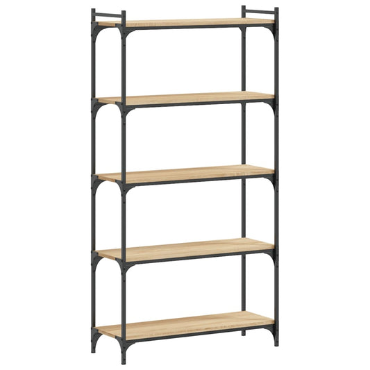 Bokhylle 5 etasjer sonoma eik 80x30x154 cm konstruert tre - DMF Handel
